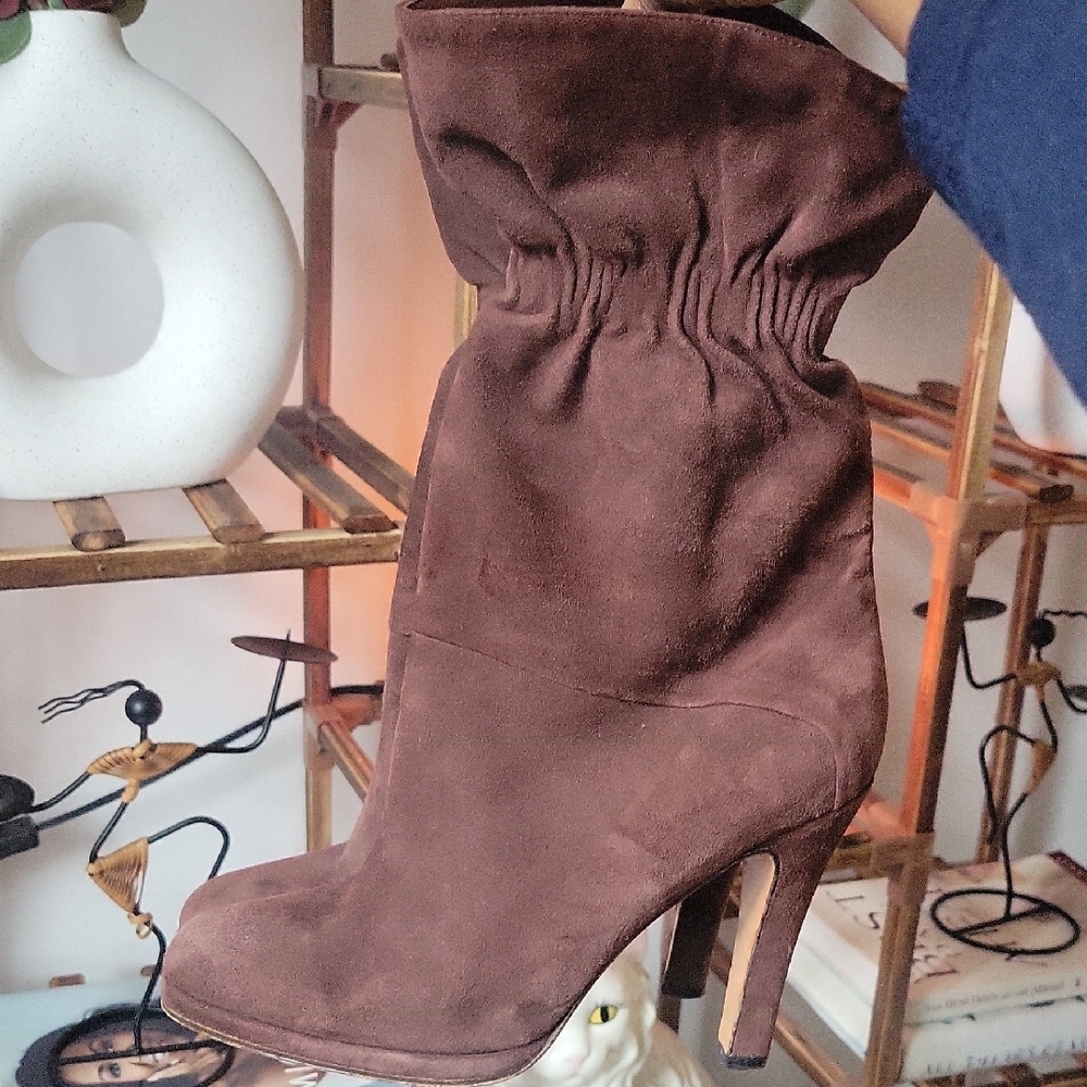 MARNI Brown Suede Ankle Boots